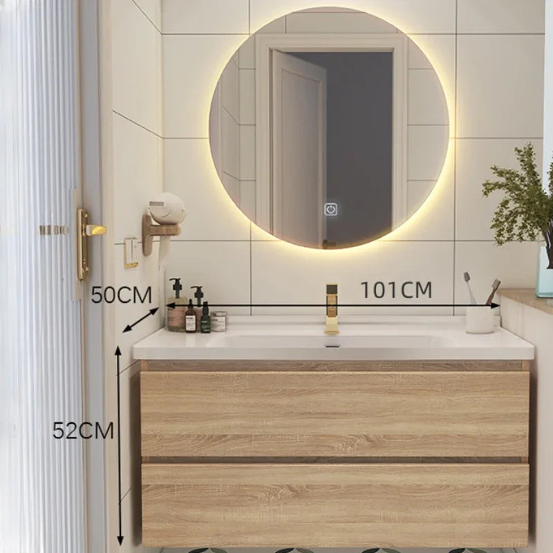 Storage Organizer Bathroom Vanity Cabinet Sink White Space Saving Bathroom Shelf Display Mirror Meuble Salle De Bain Furniture