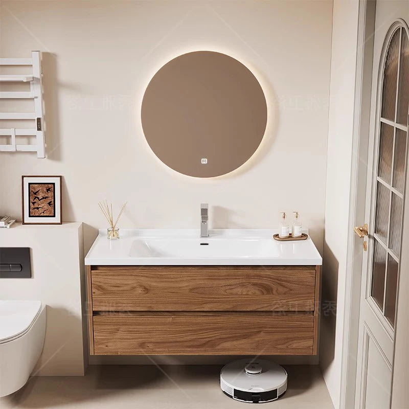 creative chinese style bathroom cabinet Save space big size mirror shelves perfume cupboard storage vestidores hotel furniture
