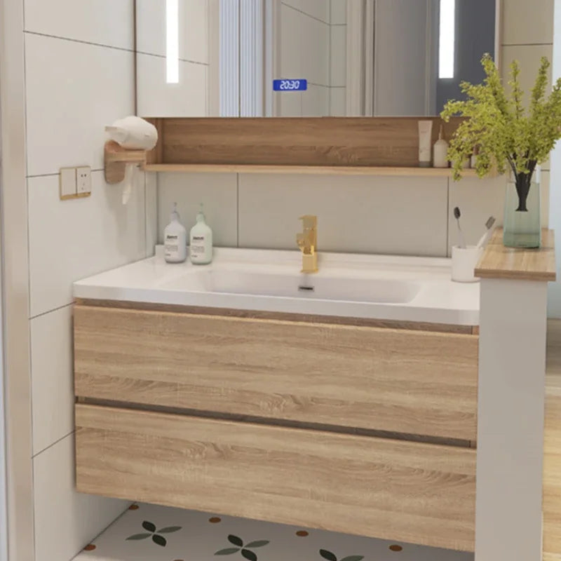 Storage Organizer Bathroom Vanity Cabinet Sink White Space Saving Bathroom Shelf Display Mirror Meuble Salle De Bain Furniture