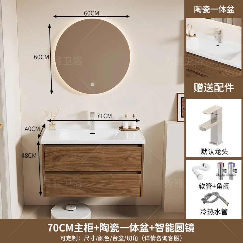 creative chinese style bathroom cabinet Save space big size mirror shelves perfume cupboard storage vestidores hotel furniture